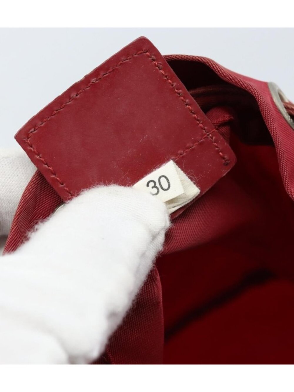 PRADA Drawstring Pouch Nylon Red - Picture 11 of 16